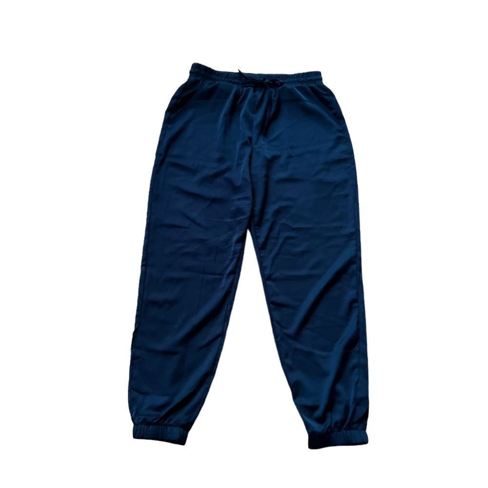 Olive & Oak Silk Joggers Black Size Medium